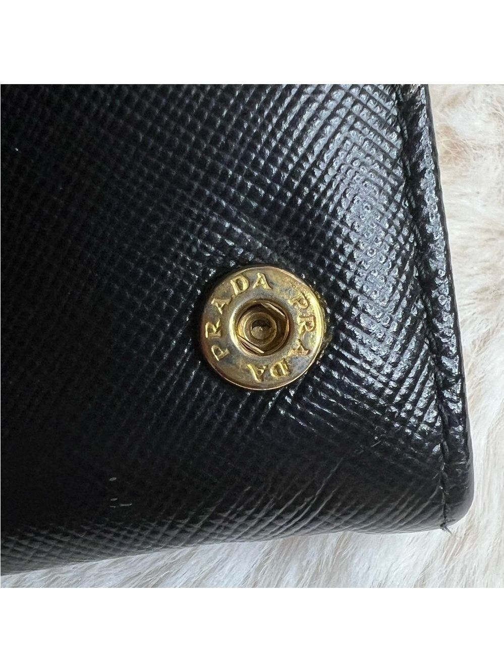 PRADA SAFFIANO LEATHER FLAP WALLET - Picture 13 of 16